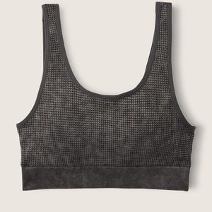 PINK dark charcoal wash thermal bra